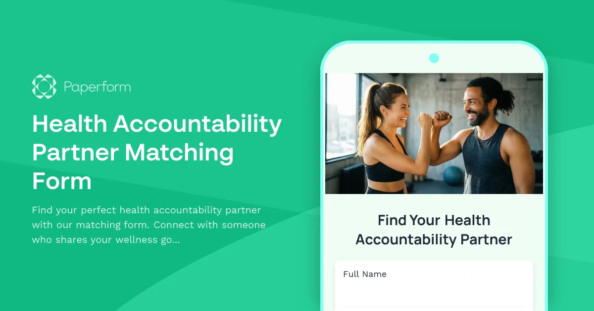 Health Accountability Partner Matching Form