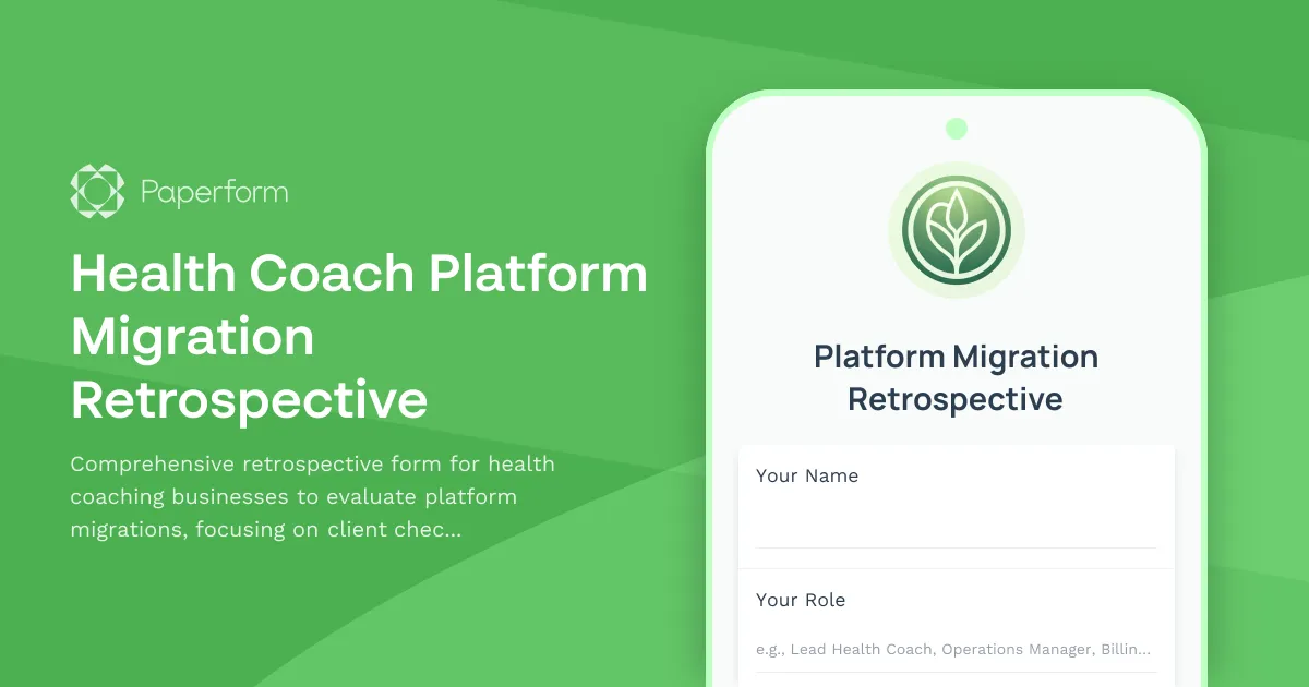Health Coach Platform Migration Retrospective