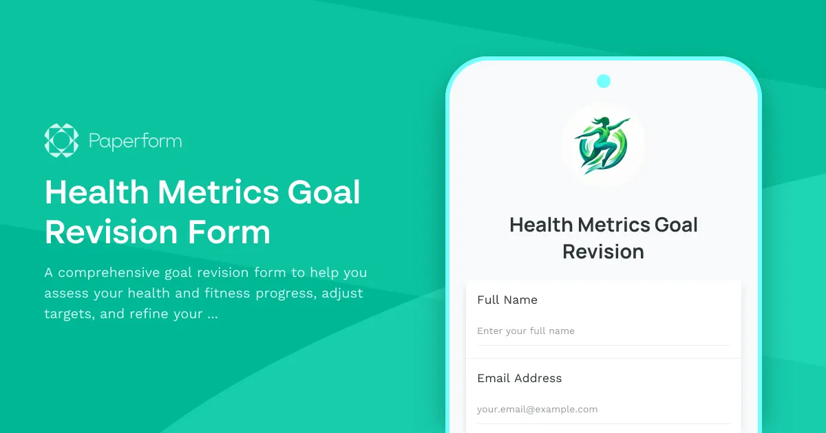 Health Metrics Goal Revision Form
