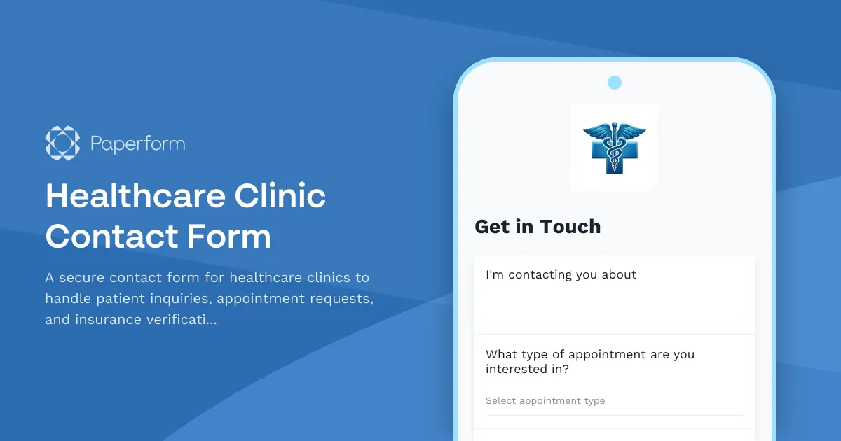 Healthcare Clinic Contact Form