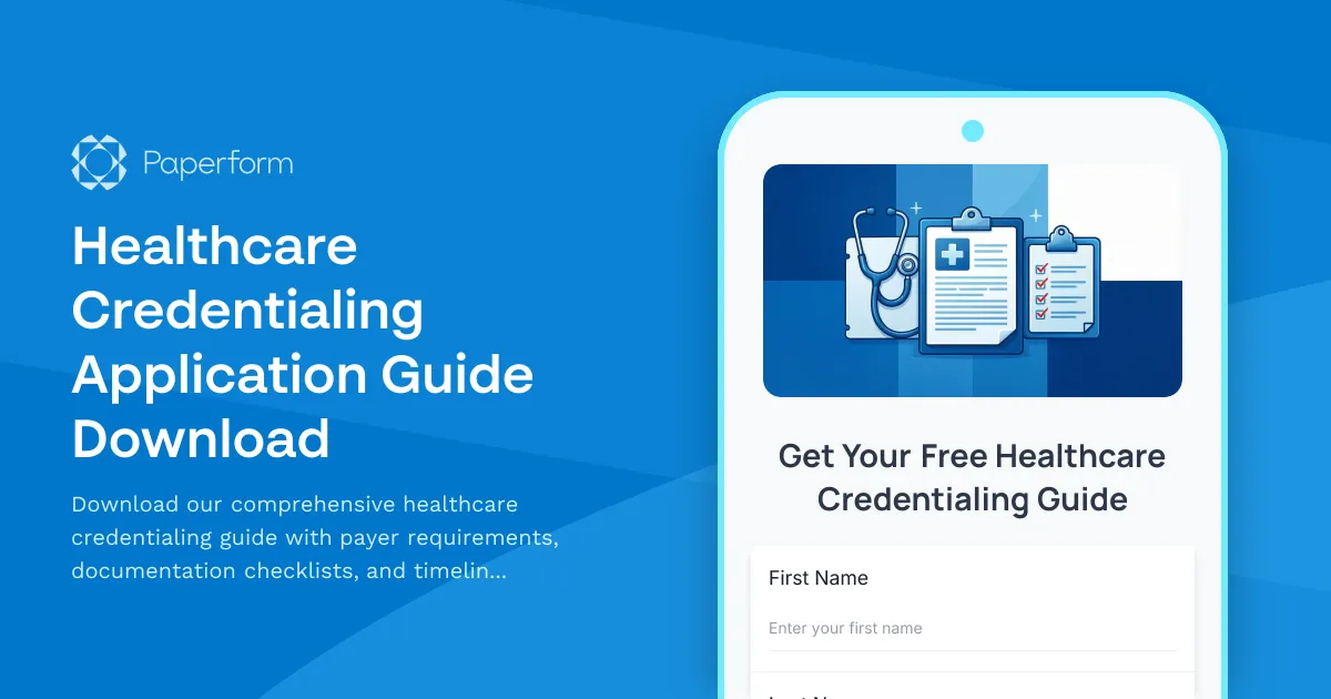 Healthcare Credentialing Application Guide Download