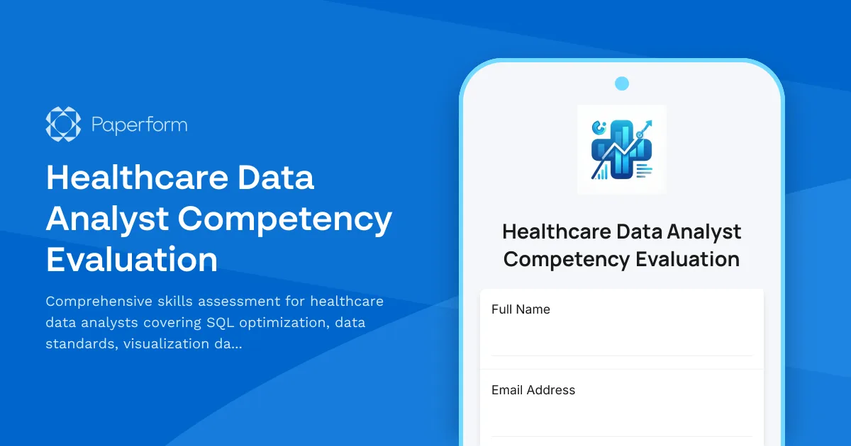 Healthcare Data Analyst Competency Evaluation