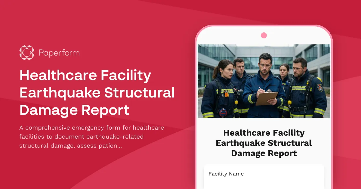 Healthcare Facility Earthquake Structural Damage Report