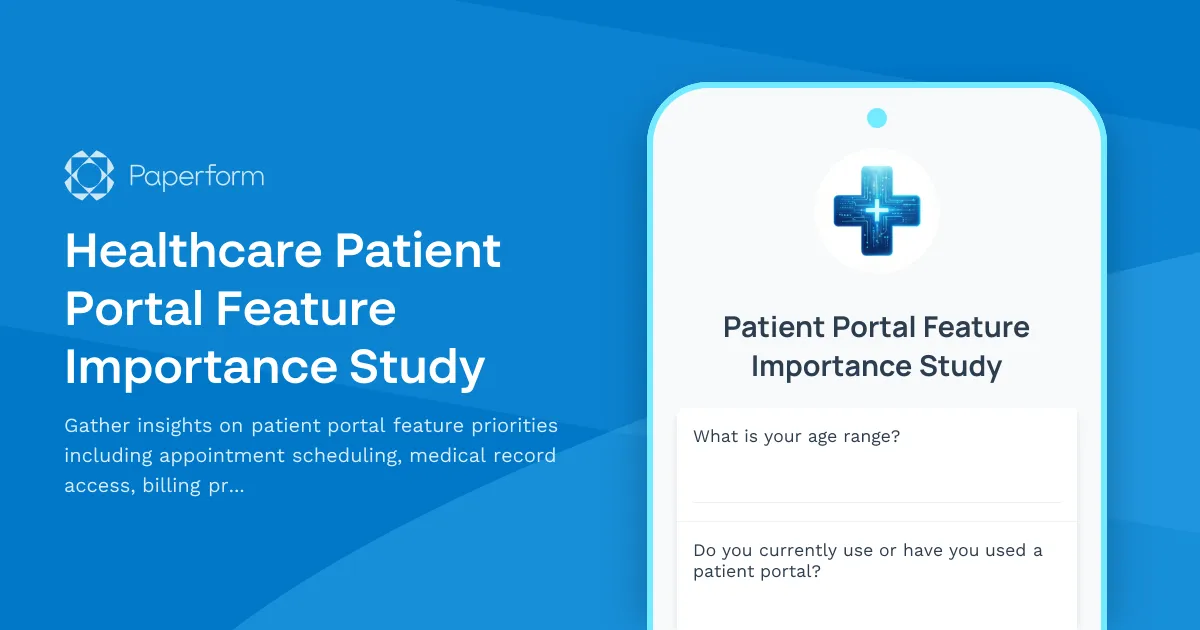 Healthcare Patient Portal Feature Importance Study