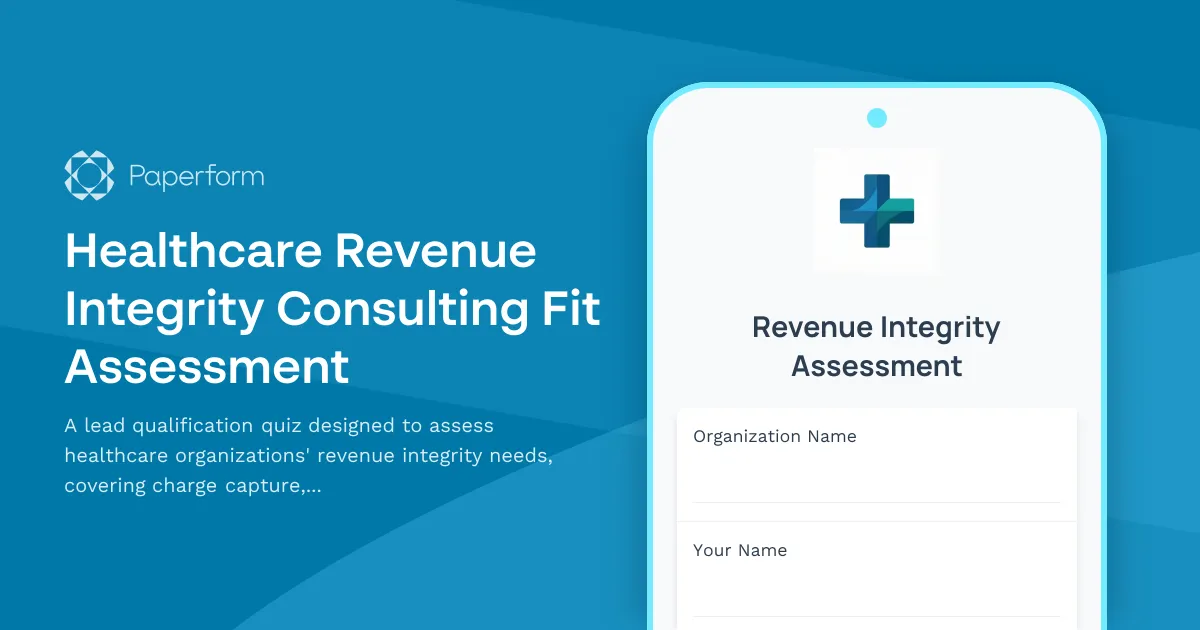 Healthcare Revenue Integrity Consulting Fit Assessment