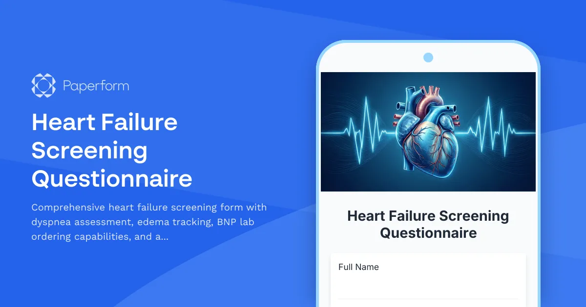 Heart Failure Screening Questionnaire