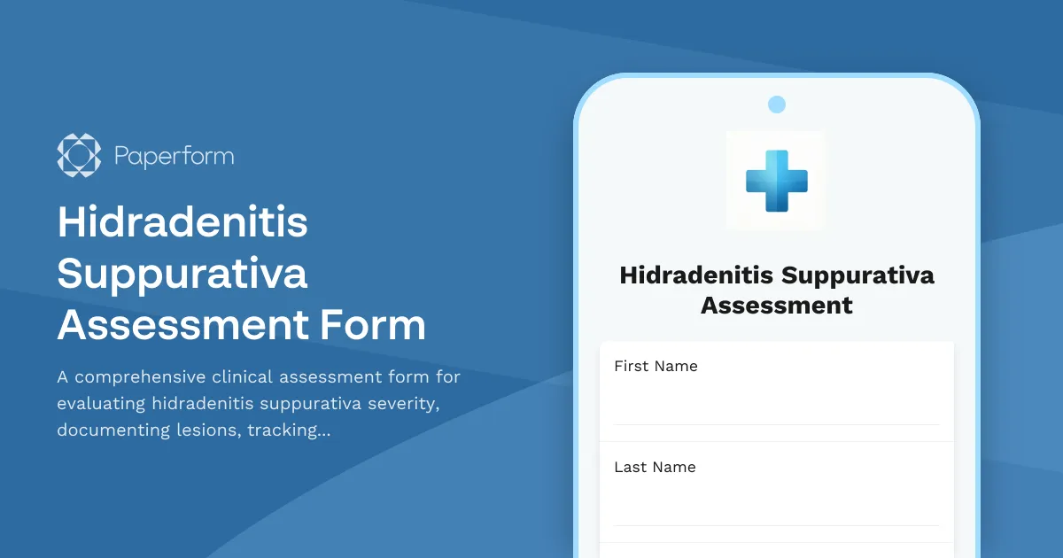 Hidradenitis Suppurativa Assessment Form