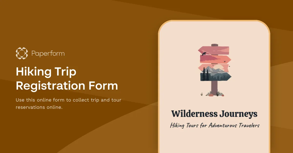 Hiking Trip Registration Form