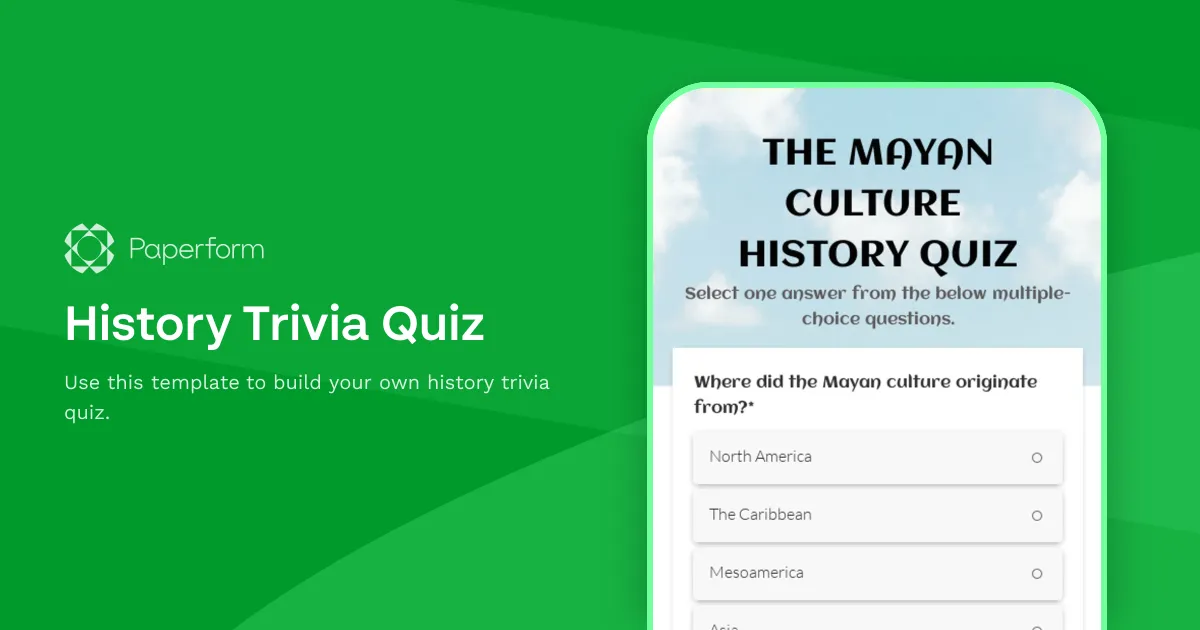 History Trivia Quiz