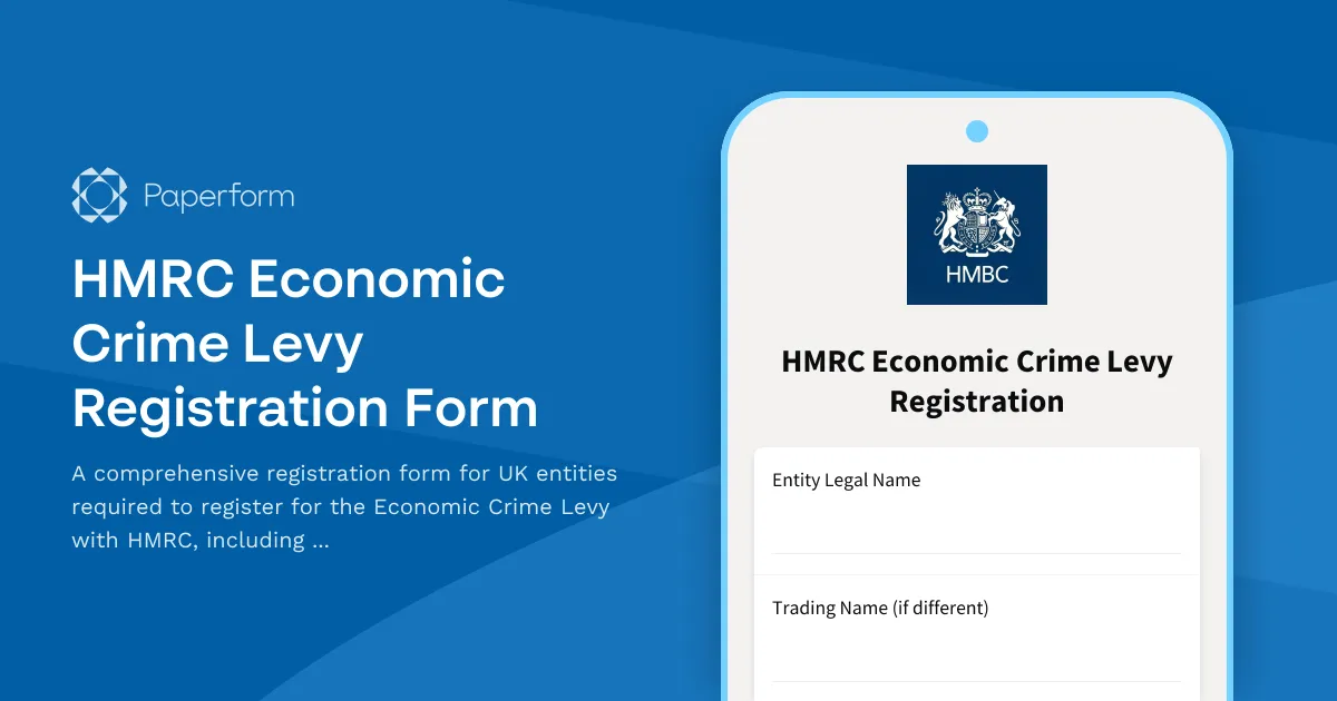 HMRC Economic Crime Levy Registration Form