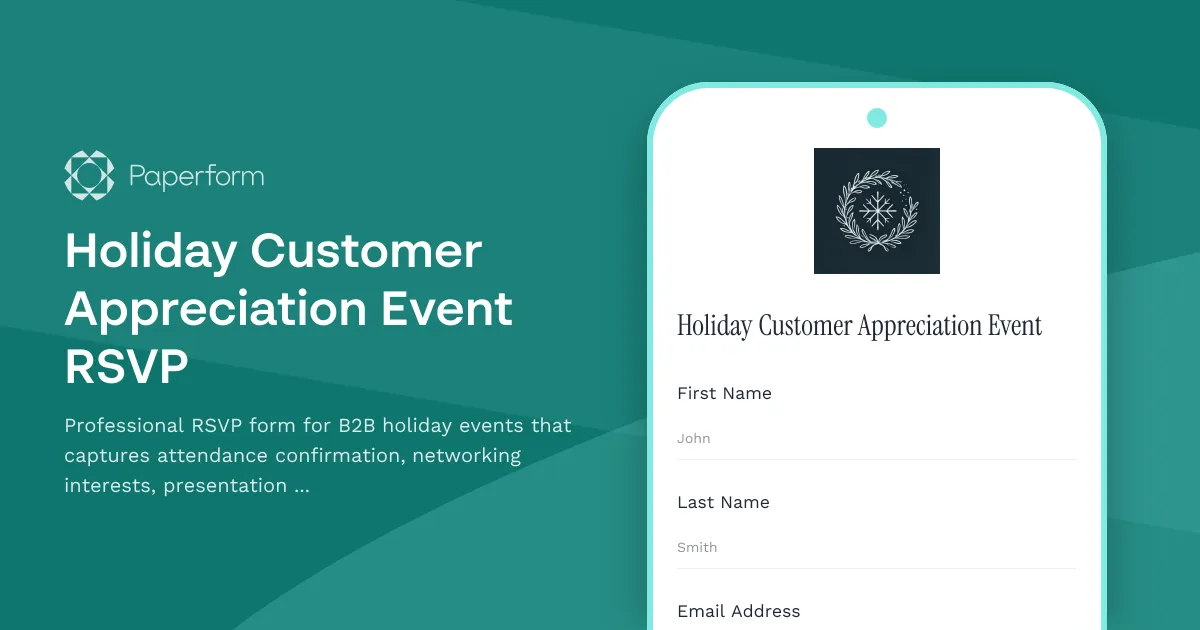 Holiday Customer Appreciation Event RSVP