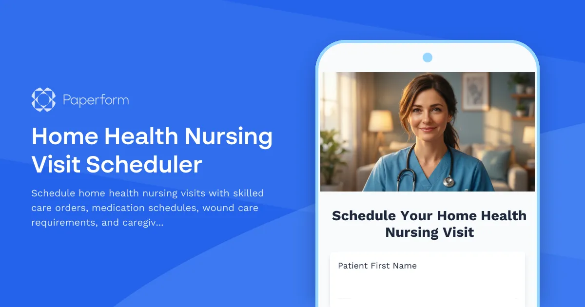 Home Health Nursing Visit Scheduler