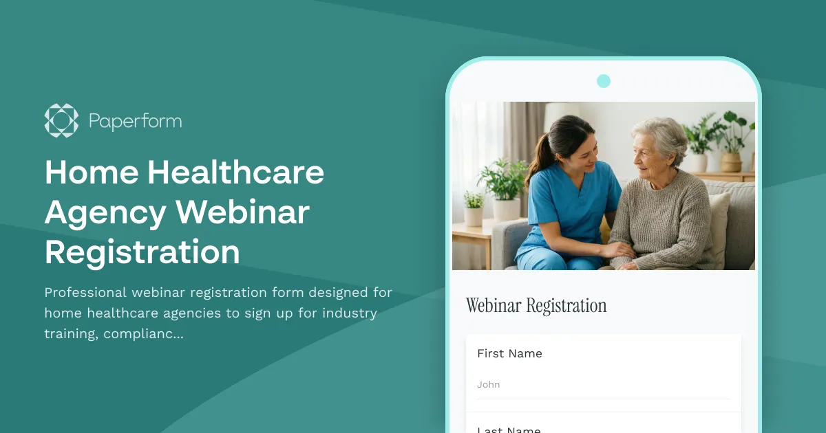 Home Healthcare Agency Webinar Registration