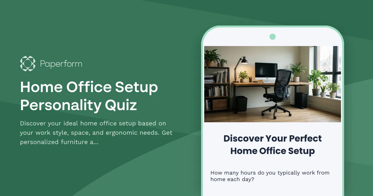 Home Office Setup Personality Quiz
