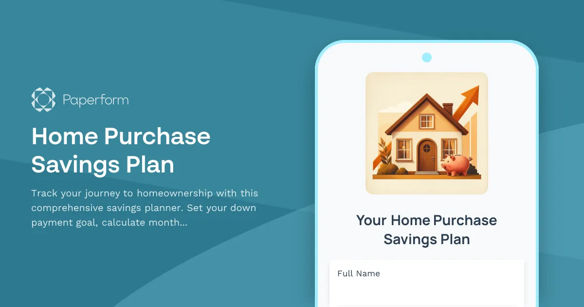 Home Purchase Savings Plan