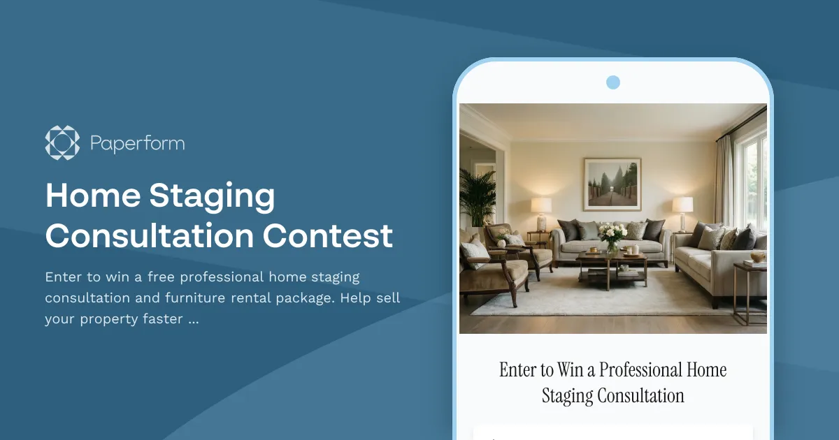 Home Staging Consultation Contest