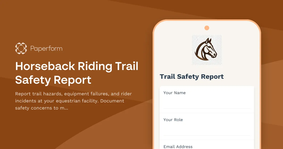 Horseback Riding Trail Safety Report