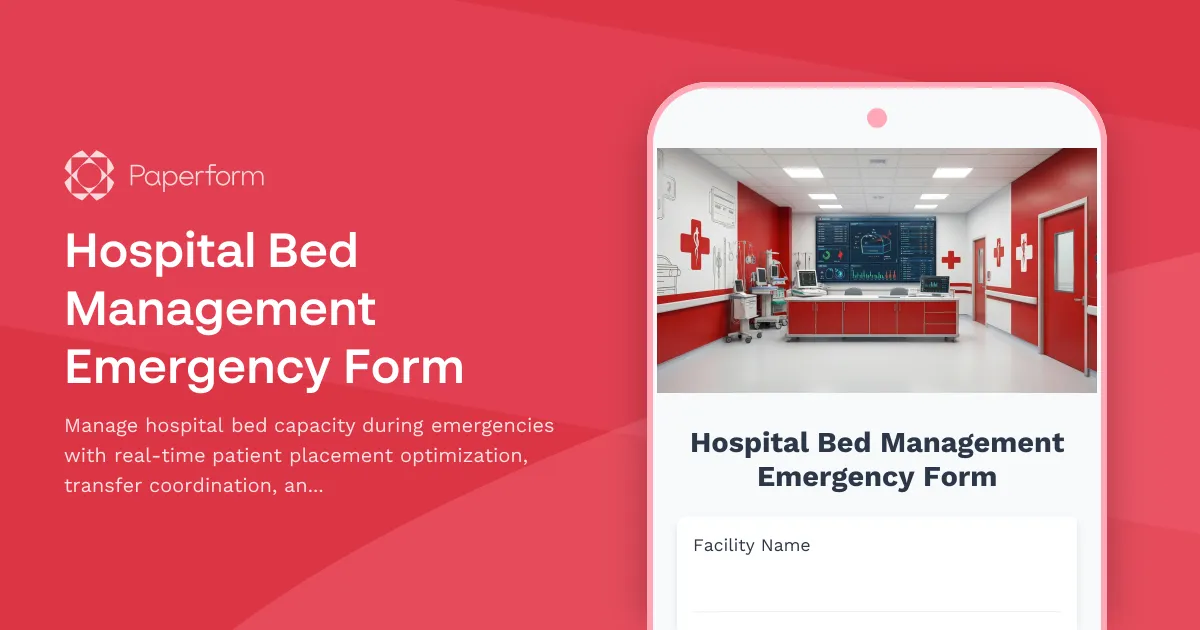 Hospital Bed Management Emergency Form