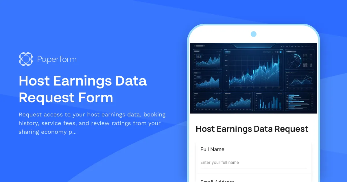 Host Earnings Data Request Form