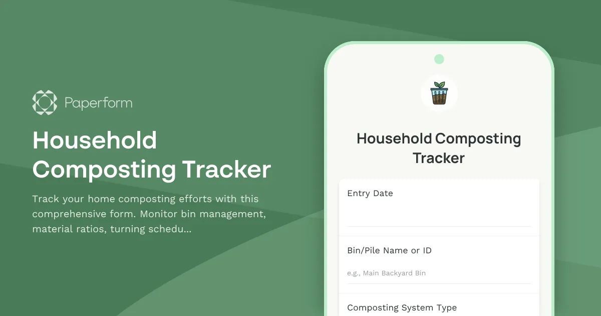 Household Composting Tracker