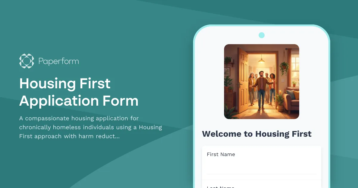 Housing First Application Form