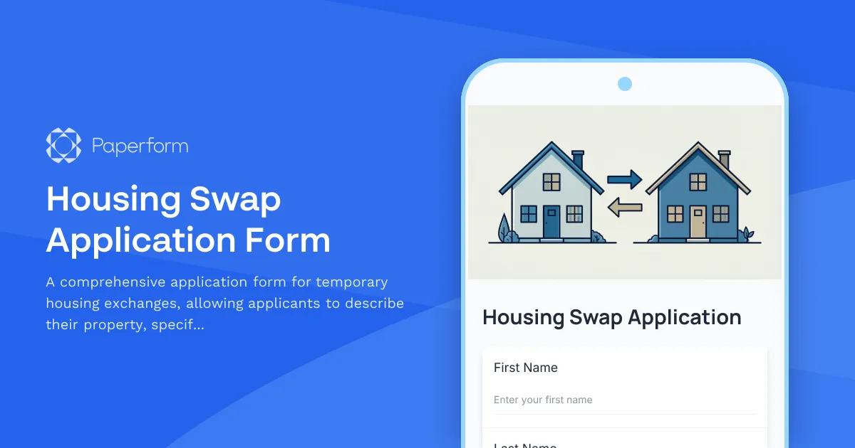 Housing Swap Application Form