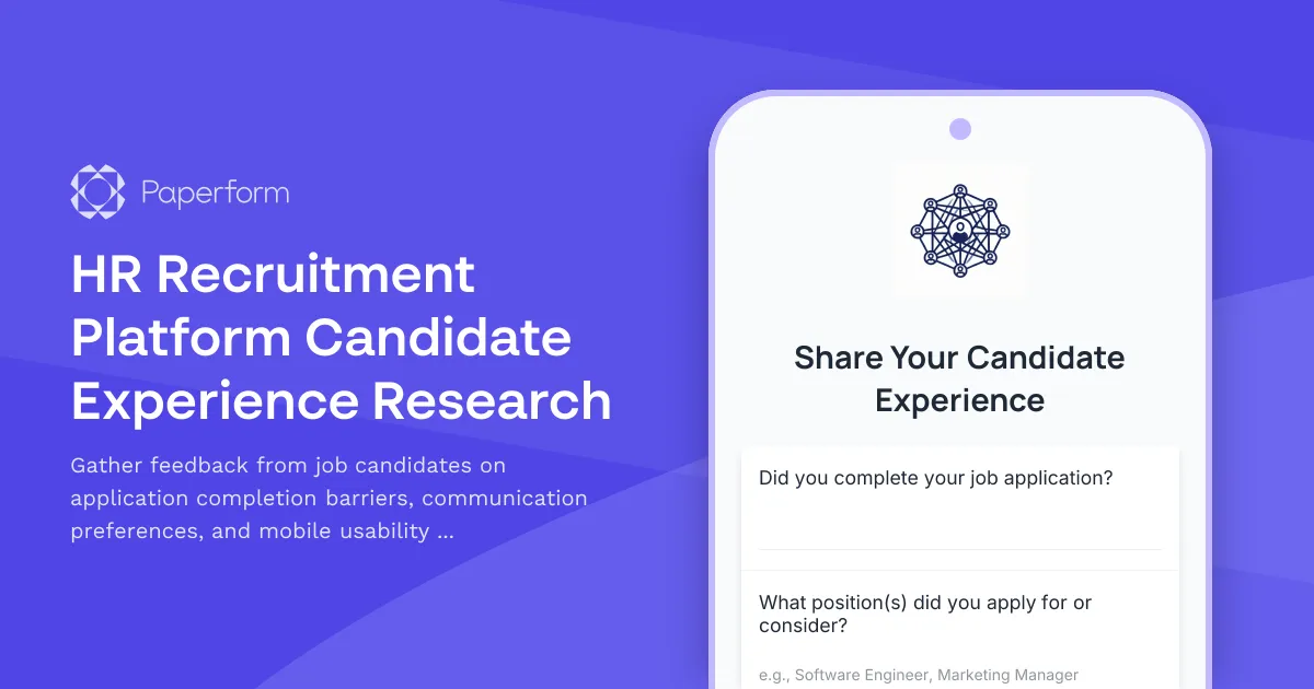 HR Recruitment Platform Candidate Experience Research
