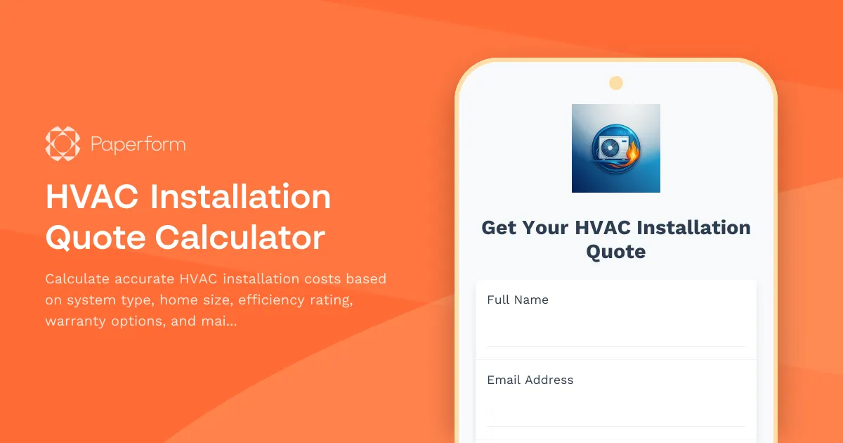 HVAC Installation Quote Calculator