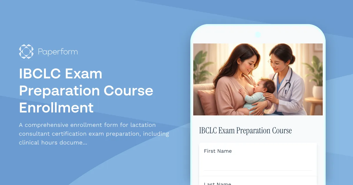 IBCLC Exam Preparation Course Enrollment