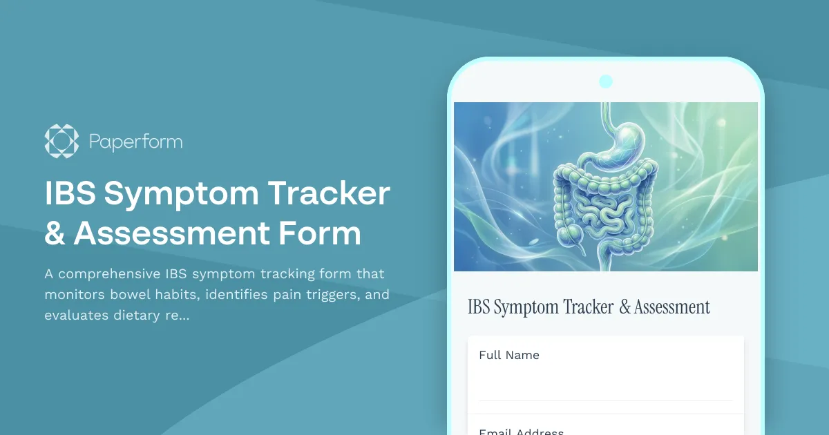 IBS Symptom Tracker & Assessment Form