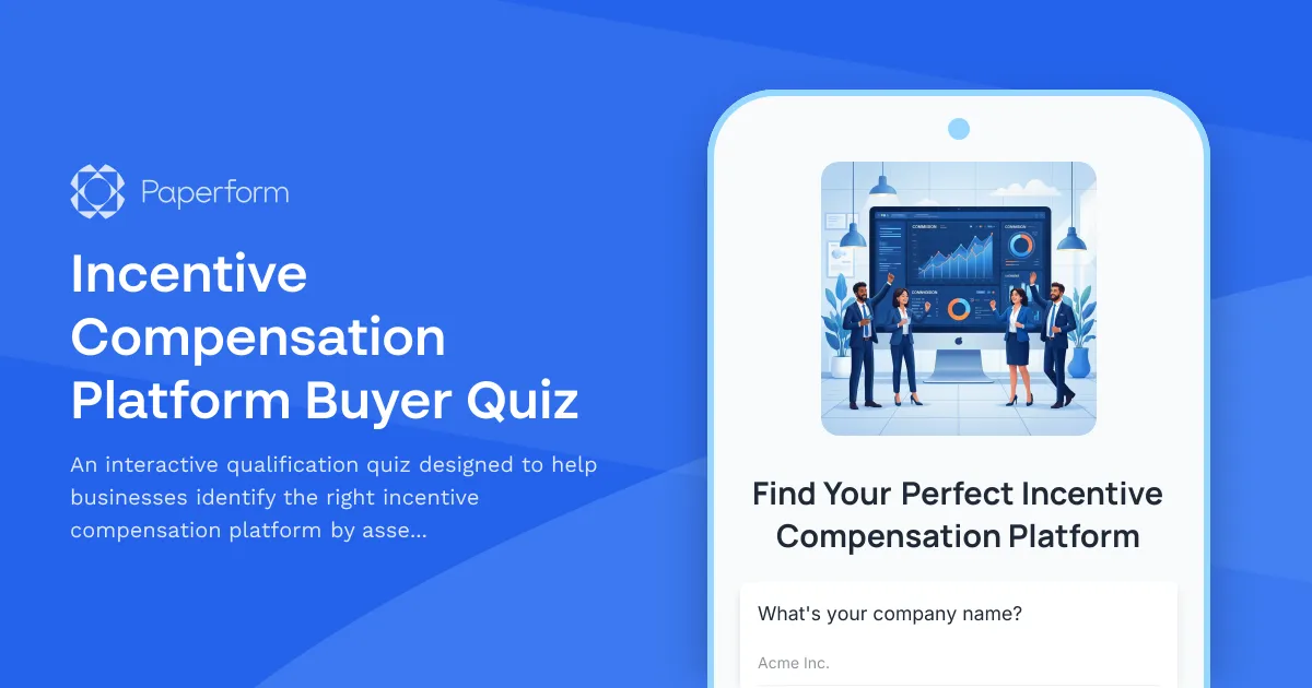 Incentive Compensation Platform Buyer Quiz