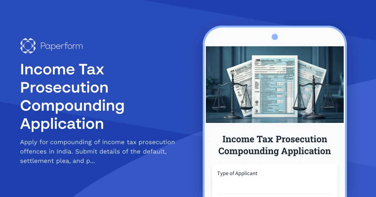 Income Tax Prosecution Compounding Application