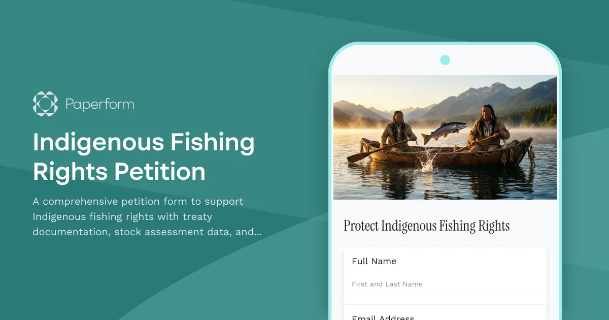 Indigenous Fishing Rights Petition