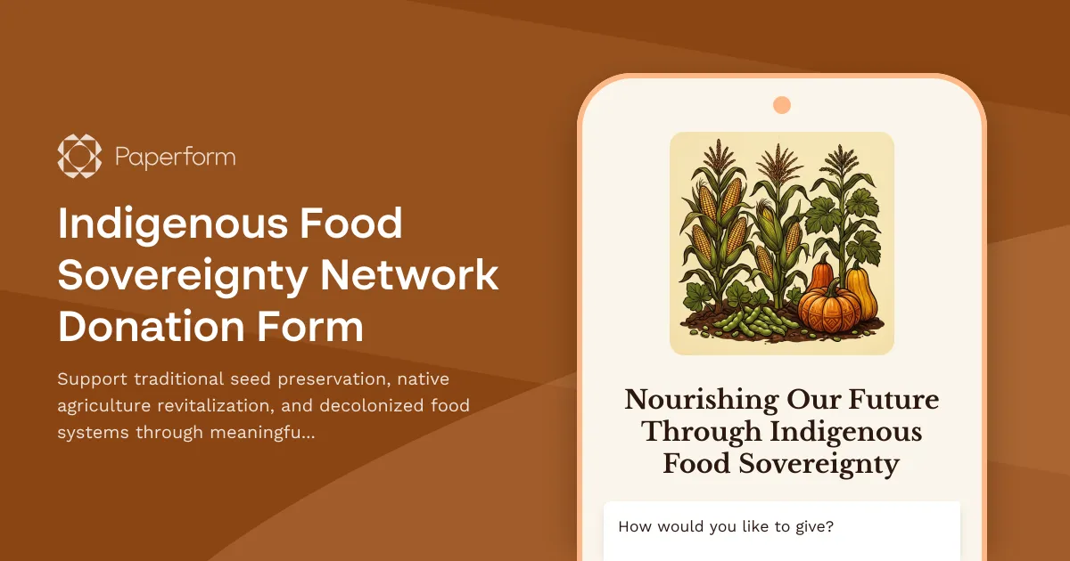 Indigenous Food Sovereignty Network Donation Form