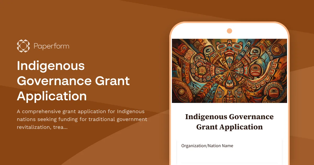 Indigenous Governance Grant Application