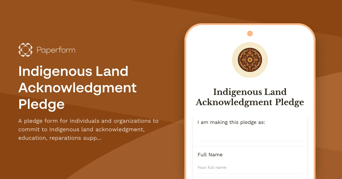Indigenous Land Acknowledgment Pledge