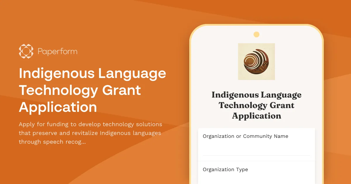 Indigenous Language Technology Grant Application