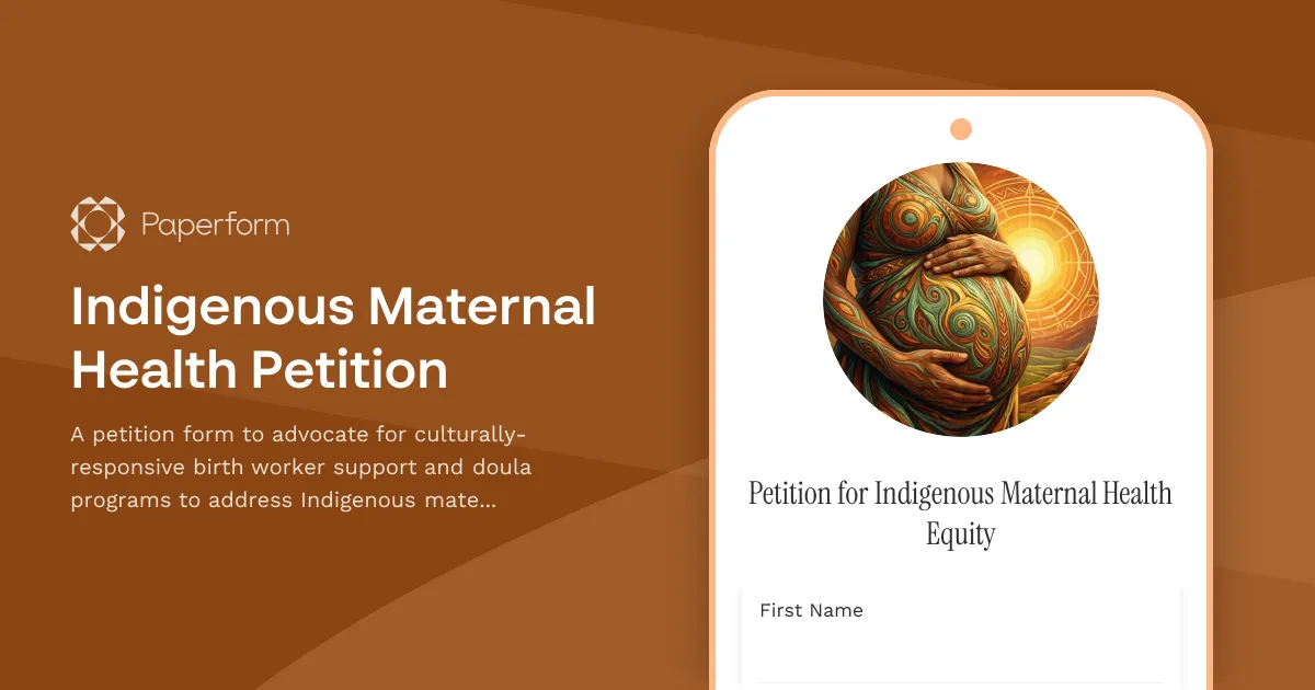 Indigenous Maternal Health Petition