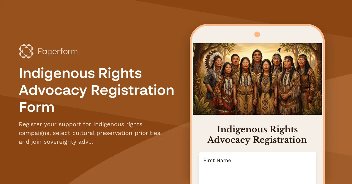Indigenous Rights Advocacy Registration Form