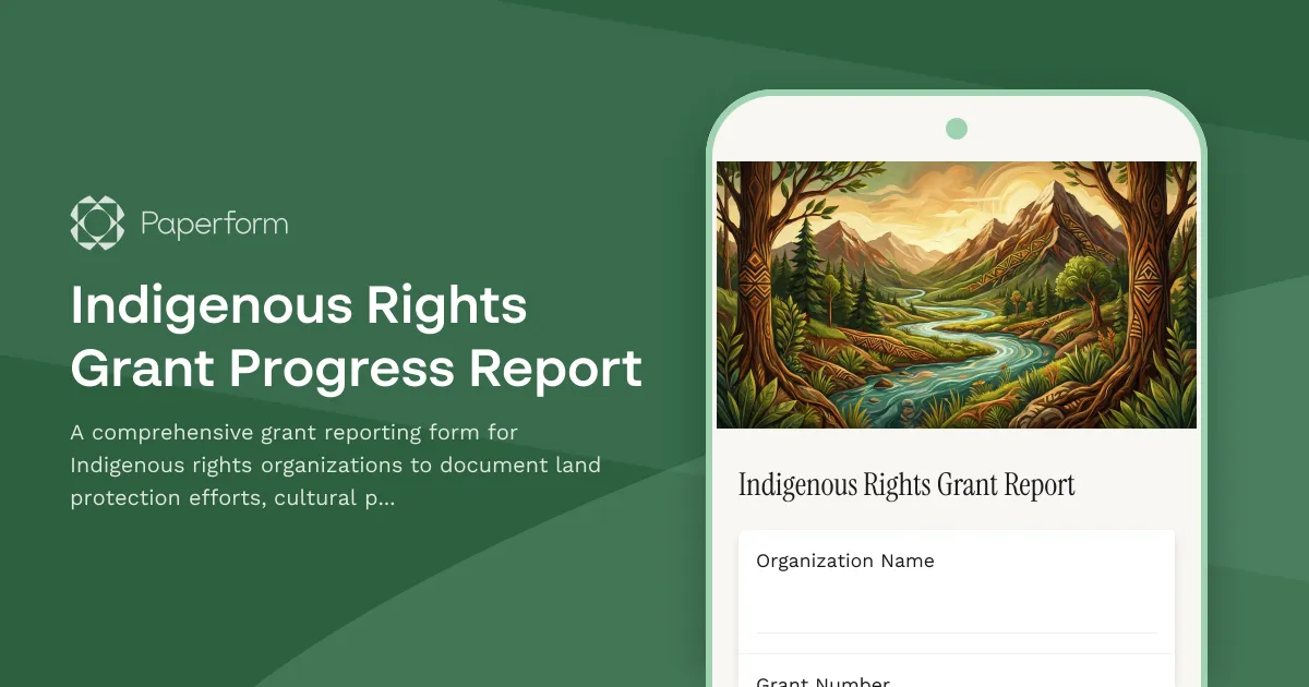 Indigenous Rights Grant Progress Report