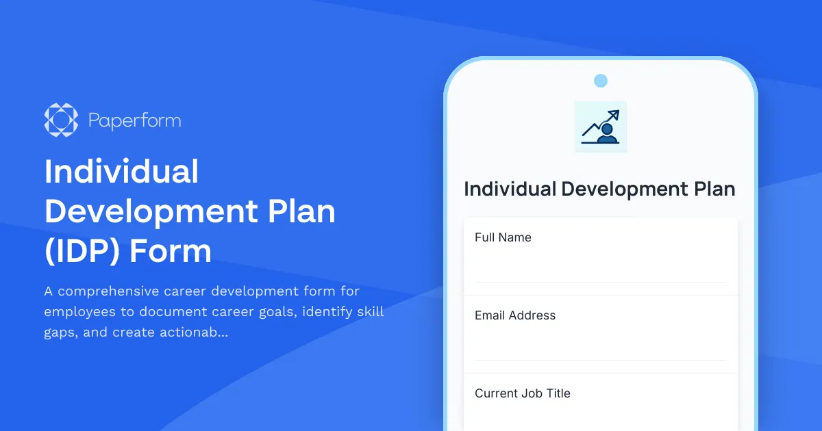Individual Development Plan (IDP) Form
