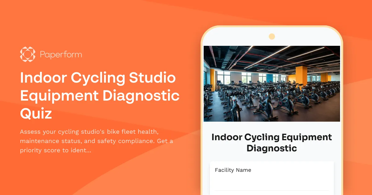 Indoor Cycling Studio Equipment Diagnostic Quiz
