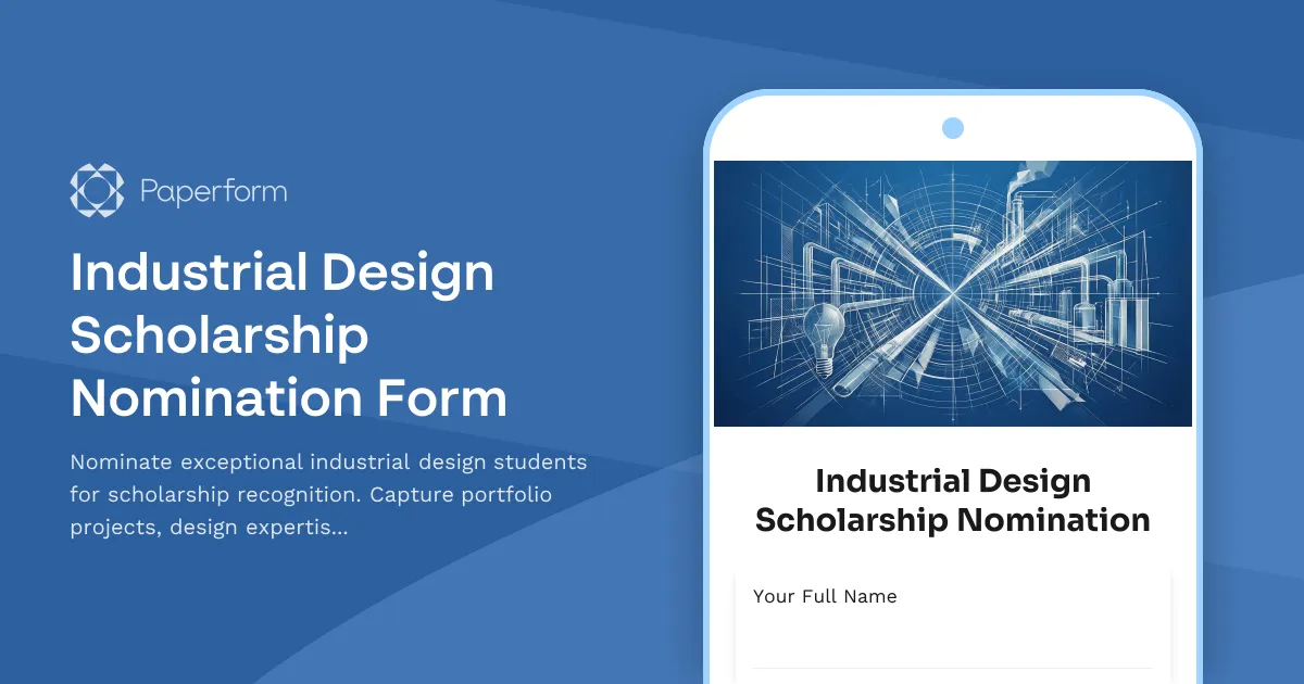 Industrial Design Scholarship Nomination Form