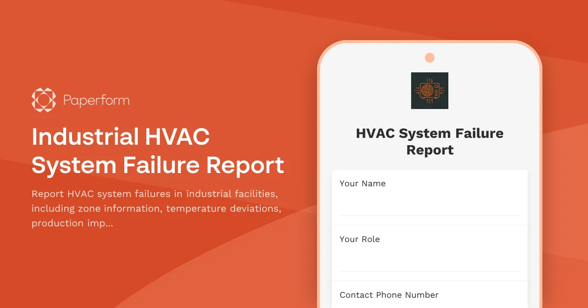 Industrial HVAC System Failure Report