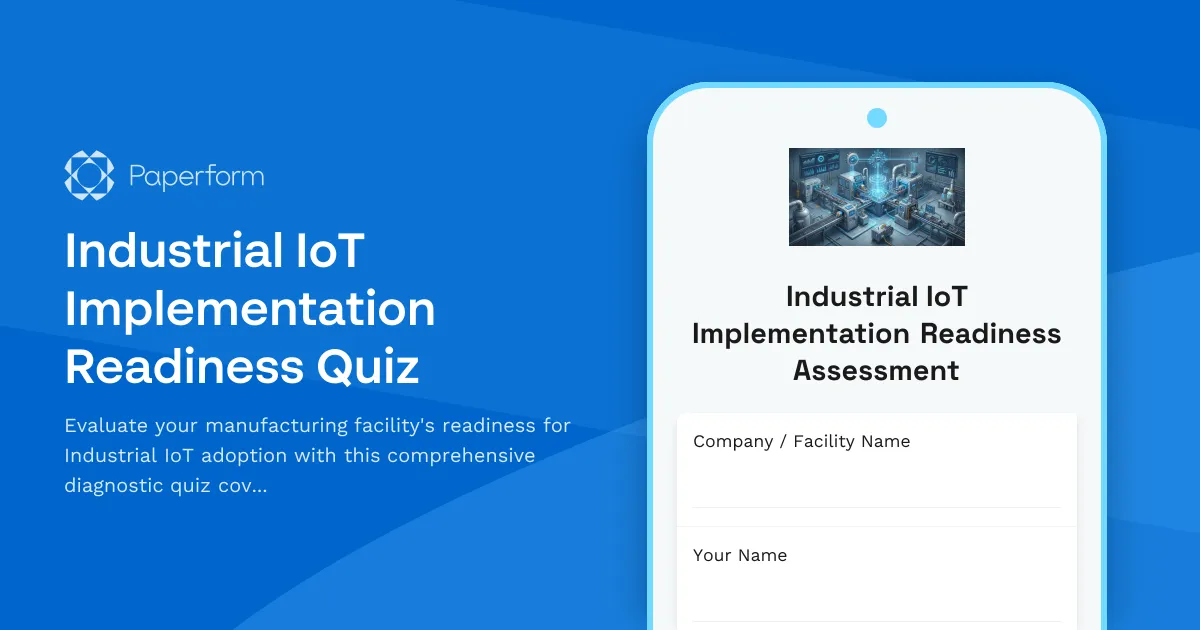 Industrial IoT Implementation Readiness Quiz