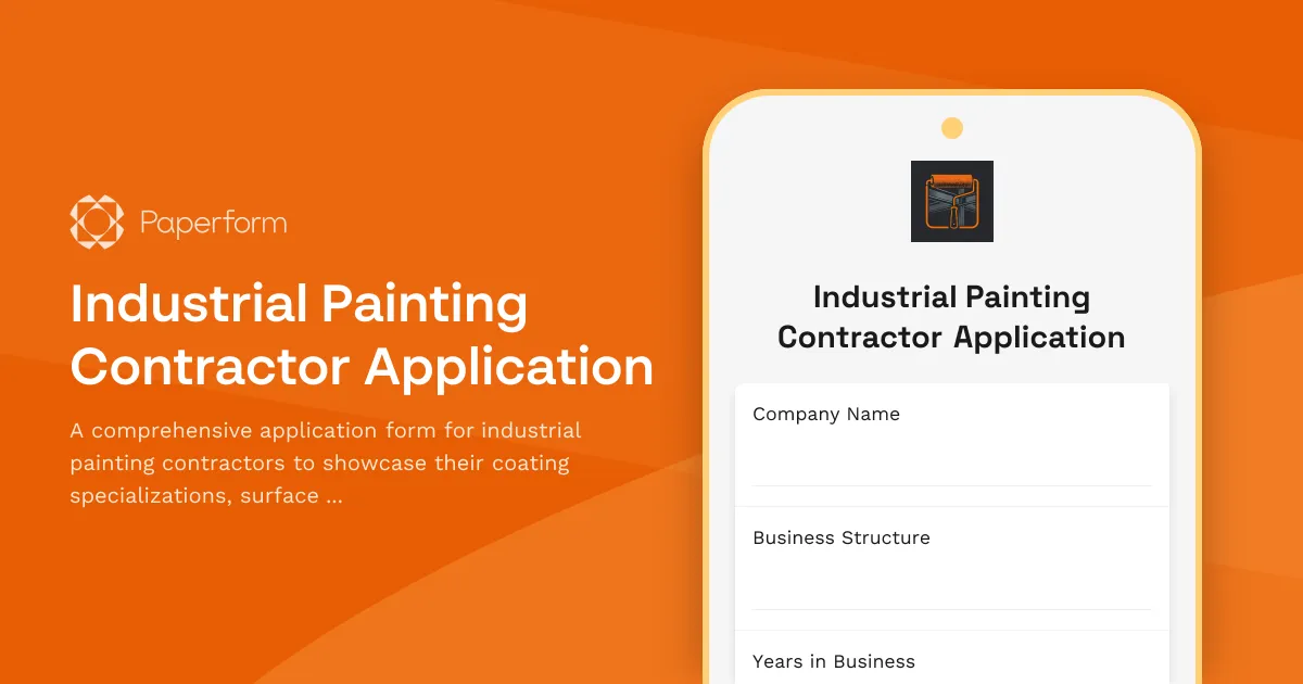 Industrial Painting Contractor Application