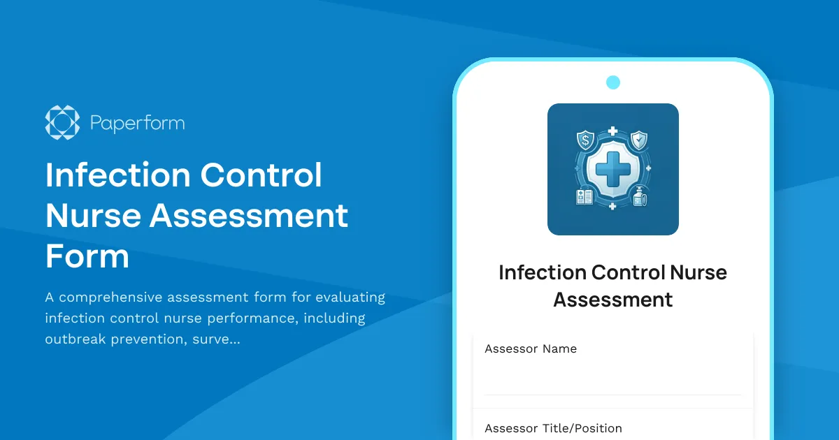 Infection Control Nurse Assessment Form