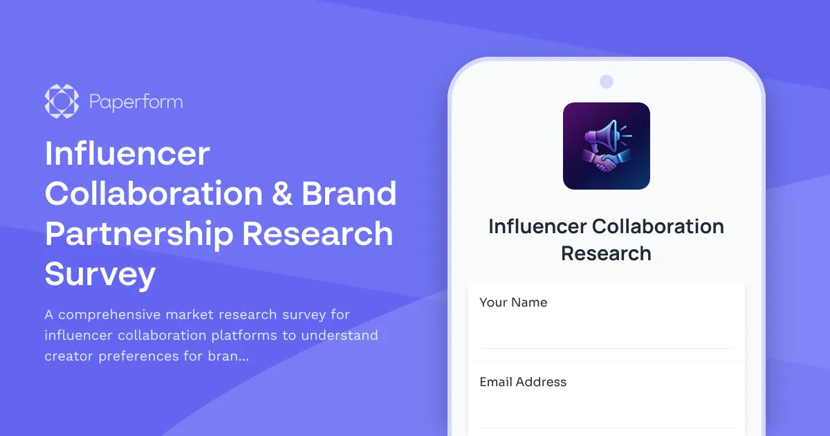 Influencer Collaboration & Brand Partnership Research Survey