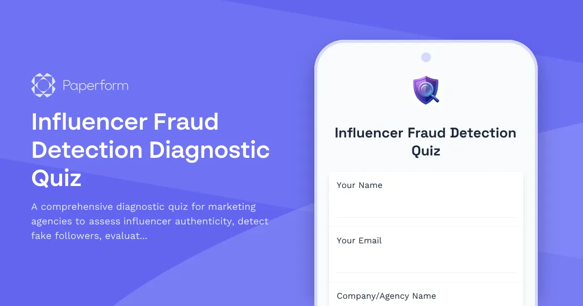 Influencer Fraud Detection Diagnostic Quiz