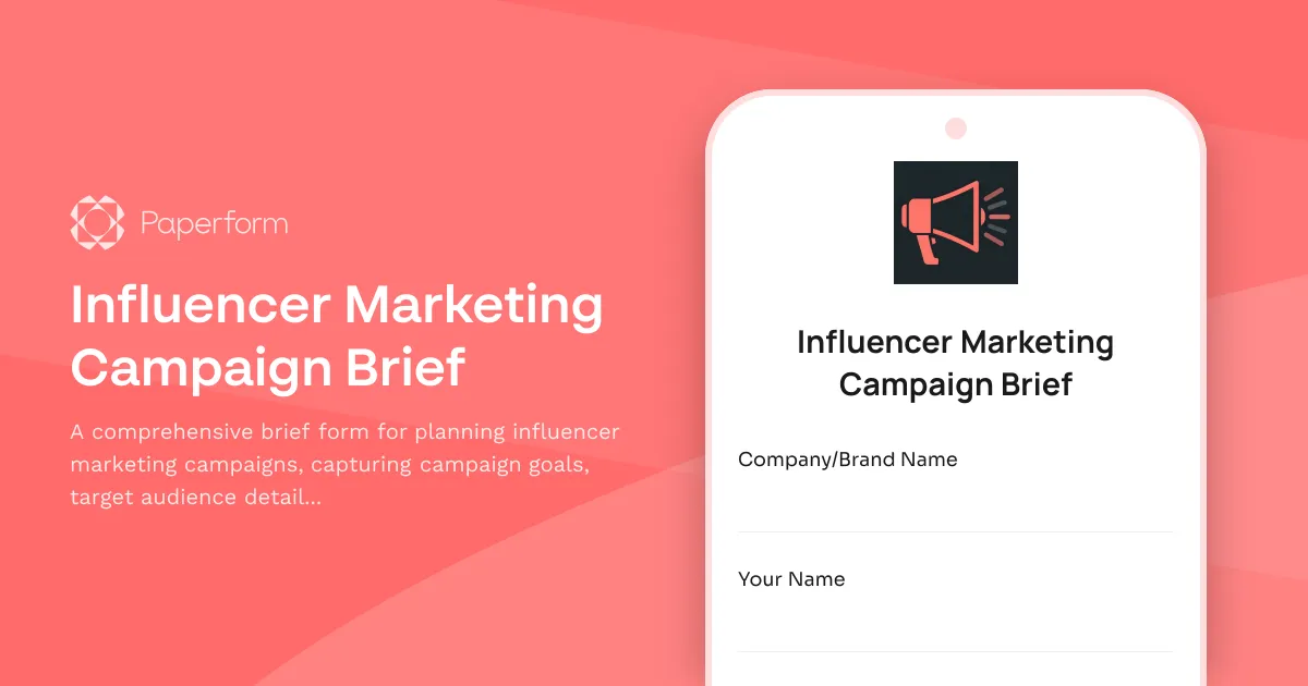 Influencer Marketing Campaign Brief